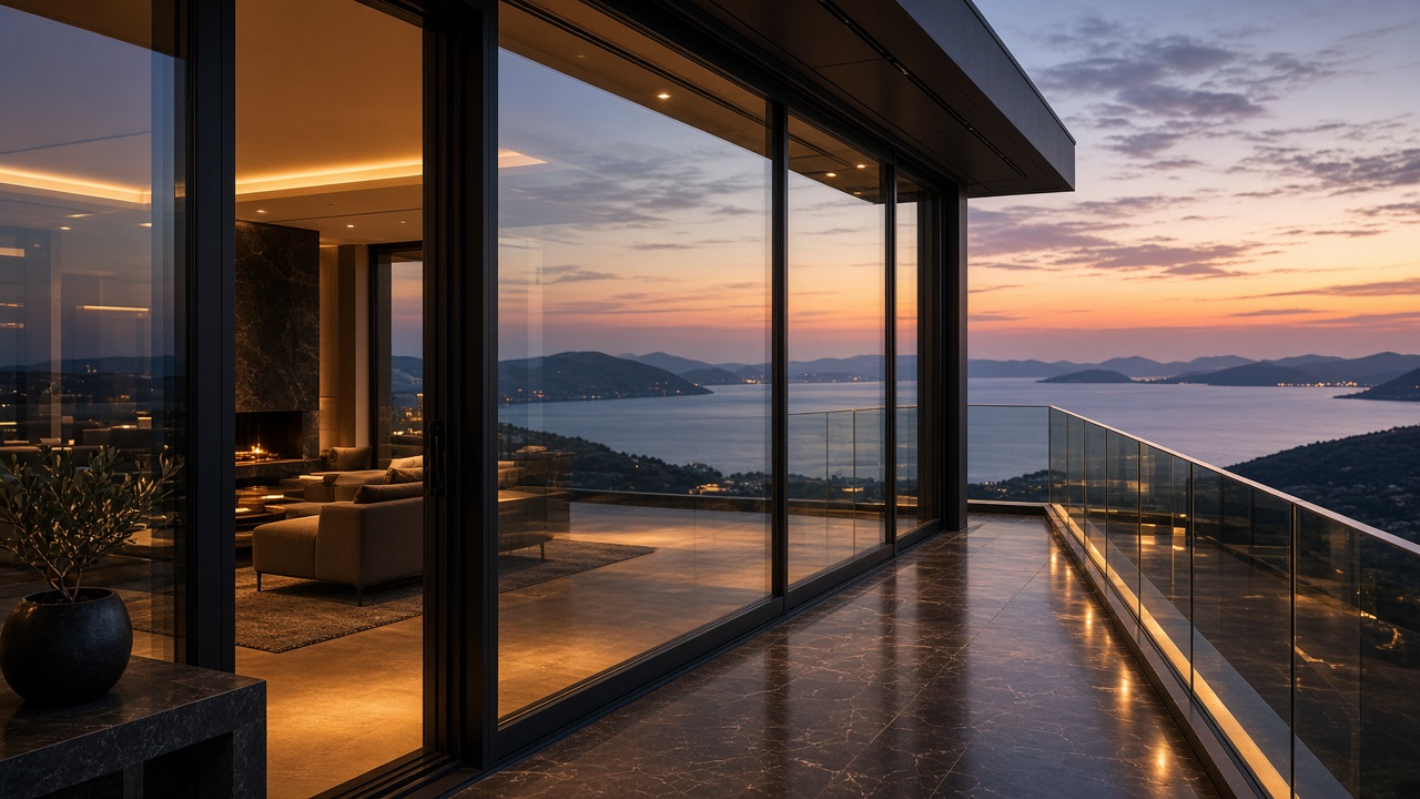 Temsili görsel, tamamlanmış müşteri projesi değildir: cam balkon atmosferi